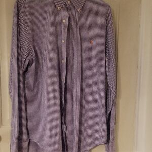 Polo Ralph Lauren Men's Purple Checkered Shirt slim fit large